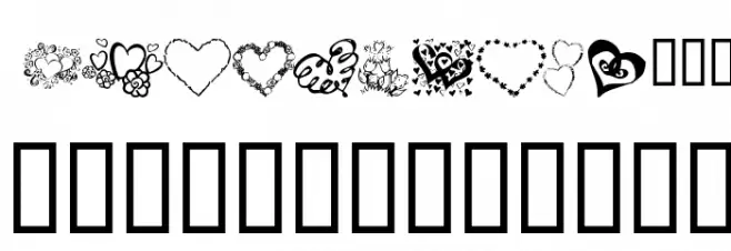 KR All About The Heart Font OTHER CHARS