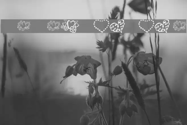 KR All About The Heart Font examples