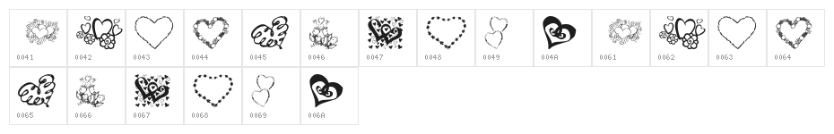 KR All About The Heart Character Map