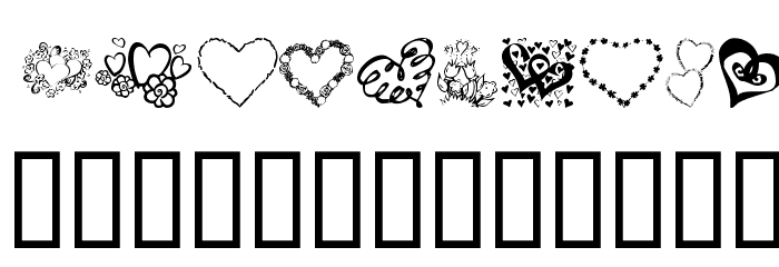 KR All About The Heart Font LOWERCASE