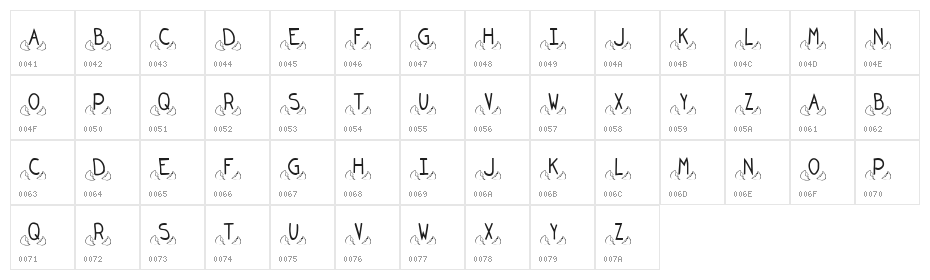 KR All Cracked Up Character Map
