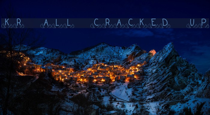 KR All Cracked Up Font examples