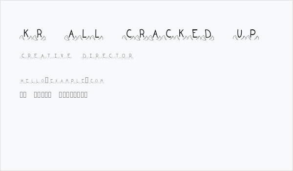 KR All Cracked Up Business Card