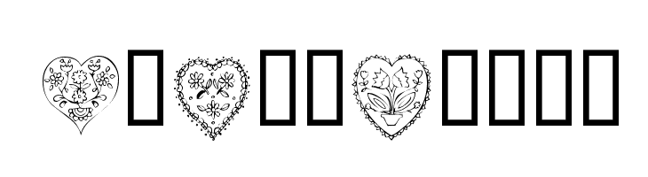 KR All Heart Font