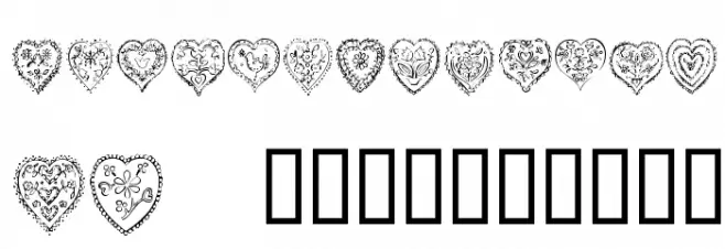 KR All Heart Caratteri MAIUSCOLE