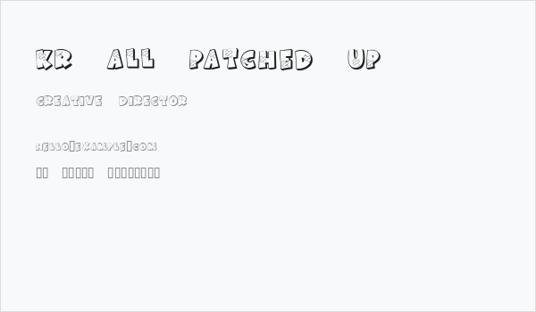 KR All Patched Up Business Card