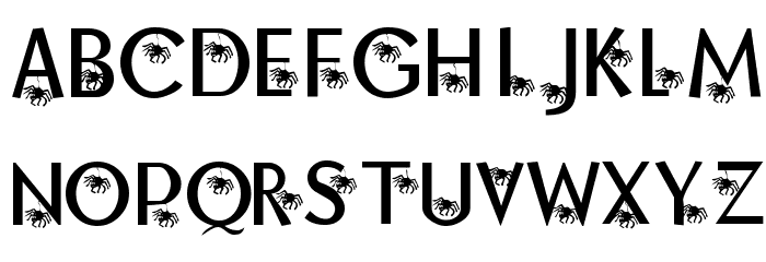 KR Along Came A Spider Font Litere mici