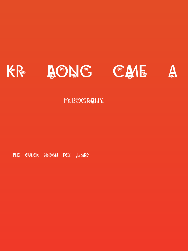 KR Along Came A Spider Poster