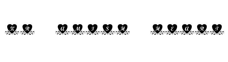 KR Amish Heart Font
