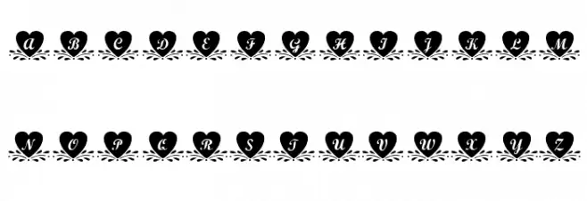 KR Amish Heart Schriftart Groß