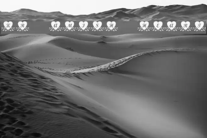 KR Amish Heart Font examples