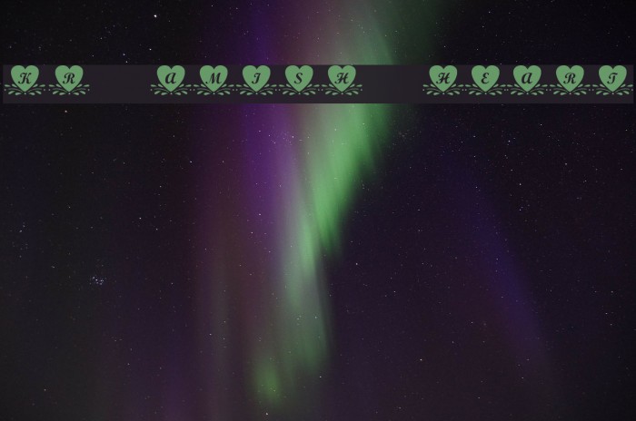 KR Amish Heart Font examples