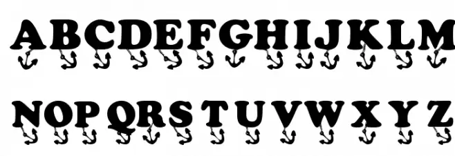 KR Anchors Away Шрифта ВЕРХНИЙ