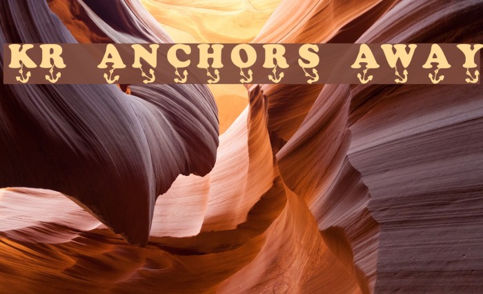 KR Anchors Away Font examples