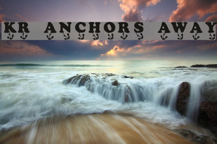 KR Anchors Away Font examples