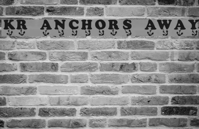 KR Anchors Away Font examples