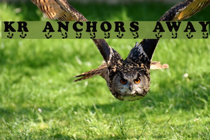 KR Anchors Away Font examples