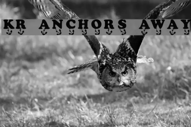 KR Anchors Away Font examples