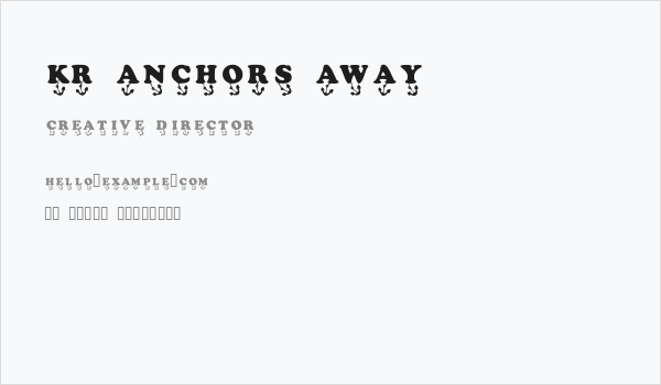 KR Anchors Away Business Card