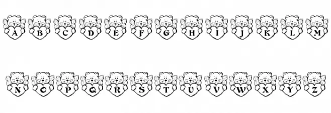 KR Angel Bear フォント 大文字