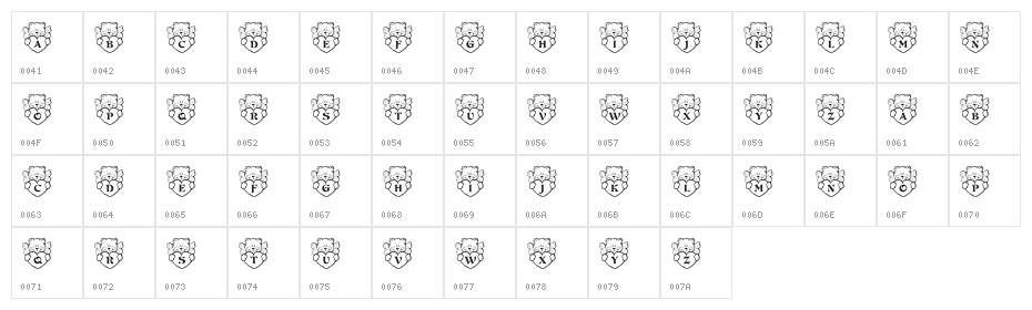 KR Angel Bear Character Map