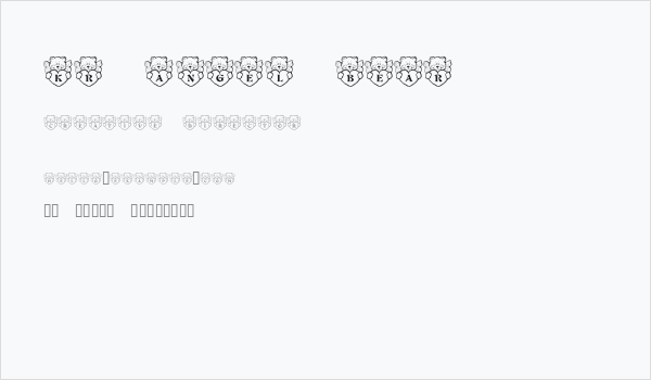 KR Angel Bear Business Card