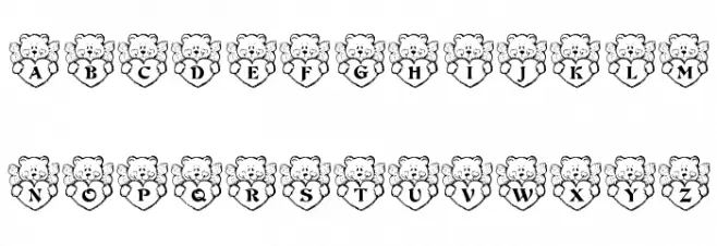 KR Angel Bear Caratteri MINUSCOLO