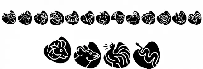 KR Animal Dings 字体 大写
