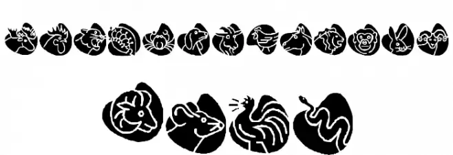 KR Animal Dings फ़ॉन्ट लोअरकेस