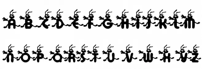 KR Ants Caratteri MAIUSCOLE