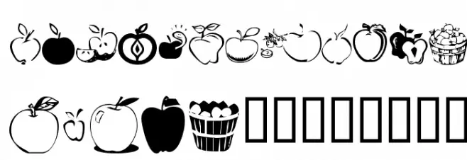 KR Apple A Day Font OTHER CHARS