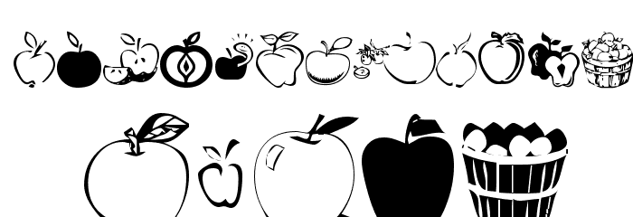 KR Apple A Day Caratteri MAIUSCOLE