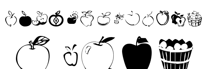 KR Apple A Day Font LOWERCASE