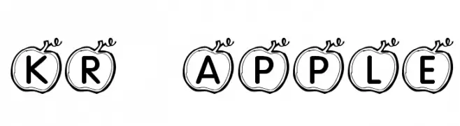 KR Apple  नि: शुल्क फ़ॉन्ट्स डाउनलोड