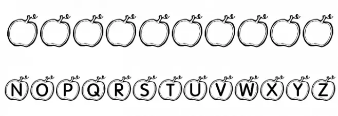 KR Apple Font OTHER CHARS