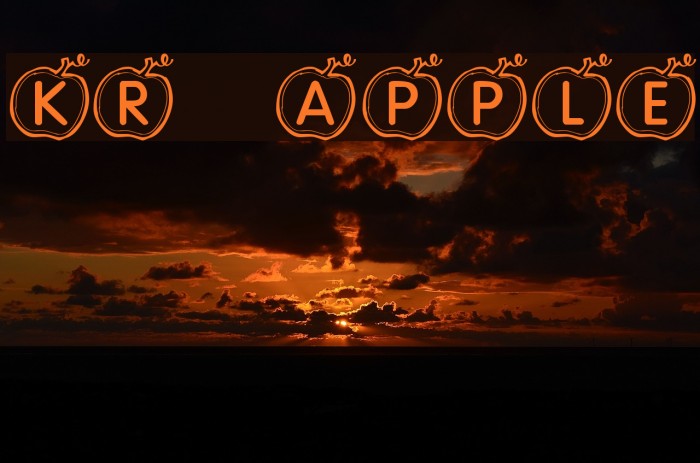 KR Apple Font examples