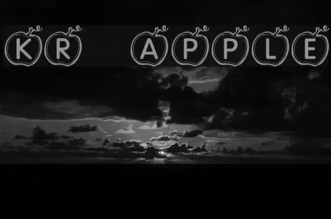 KR Apple Font examples