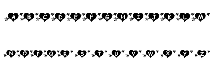 KR Arrow Heart Font OTHER CHARS