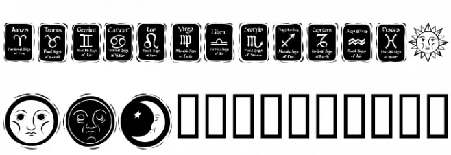 KR Astro 3 Font OTHER CHARS