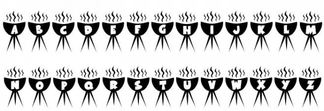 KR BBQ Шрифта ВЕРХНИЙ