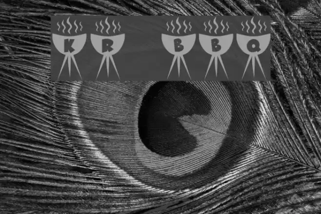 KR BBQ Font examples