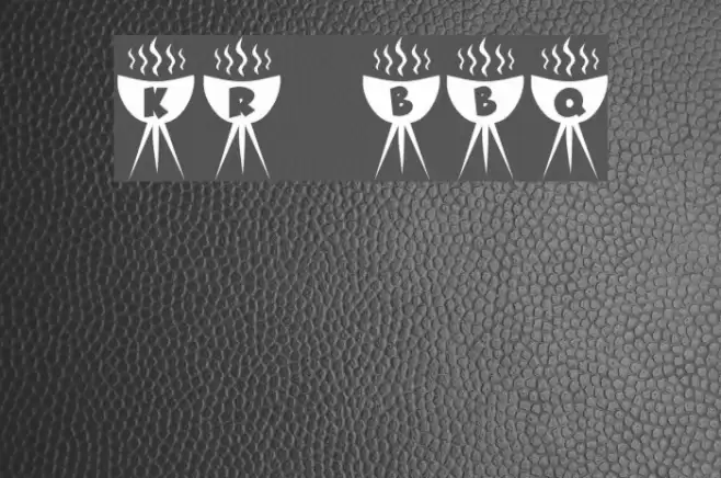 KR BBQ Font examples