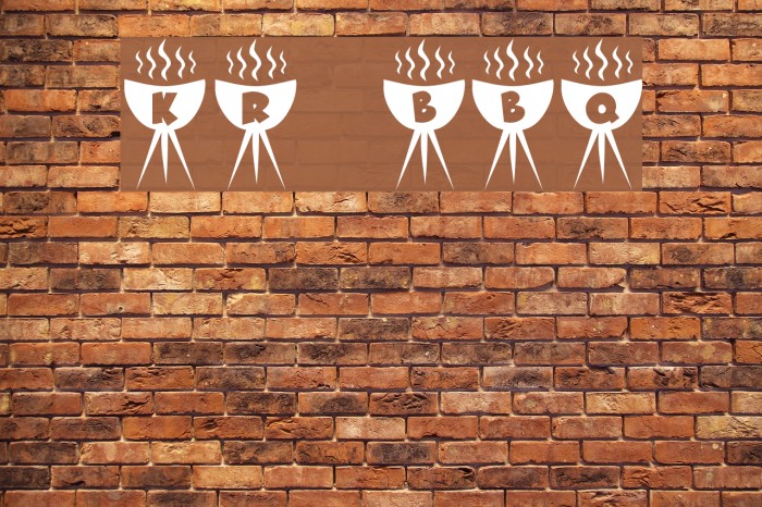 KR BBQ Font examples