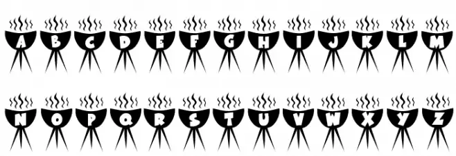 KR BBQ Caratteri MINUSCOLO