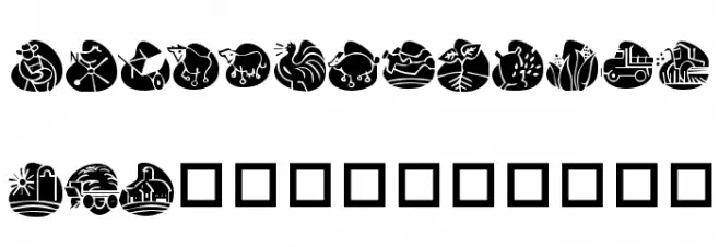 KR Back On The Farm Font OTHER CHARS