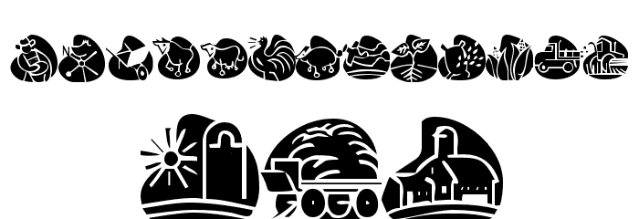 KR Back On The Farm Font LOWERCASE