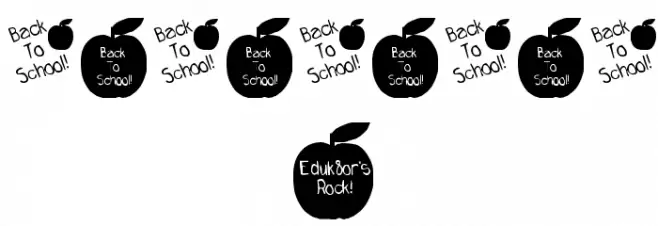 KR Back To School Dings Font OTHER CHARS