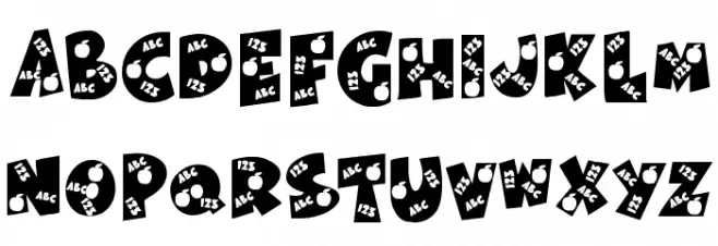 KR Back To School Шрифта ВЕРХНИЙ