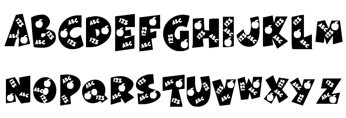KR Back To School Font LOWERCASE
