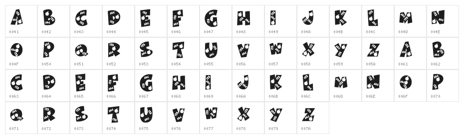KR Back To School Character Map
